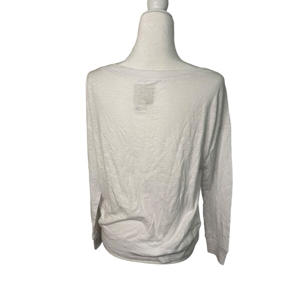 NWT Women's Chaser white long sleeve wide neck top - Smalll - Picture 4 of 5